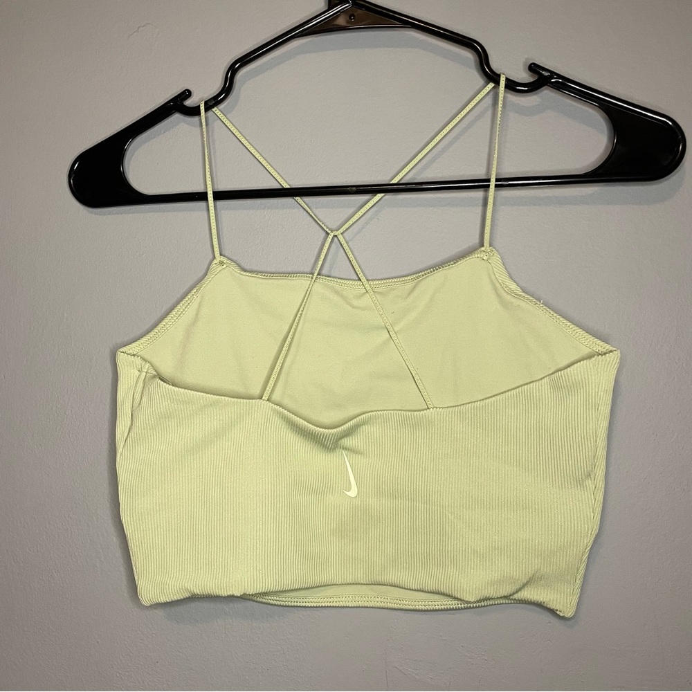 Nike Light Yellow Strappy Crop Top
